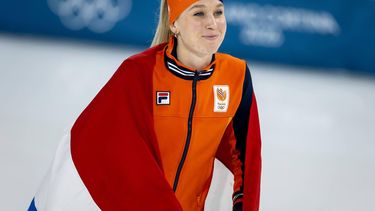 MILAAN - Merel Conijn tijdens de 5.000 meter bij het langebaanschaatsen in het Milano Speed Skating Stadium op de Olympische Winterspelen van Milaan. SEM VAN DER WAL / ANP