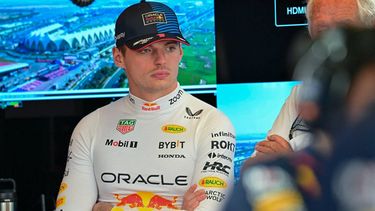 Red Bull Racing's Dutch driver Max Verstappen waits in the pit lane before the third practice session ahead of the Abu Dhabi Formula One Grand Prix at the Yas Marina Circuit in Abu Dhabi on December 7, 2024. 
Giuseppe CACACE / AFP