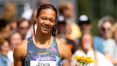 2023-07-30 15:15:04 BREDA - Tasa Jiya tijdens de finale 200 meter op de derde dag van het NK atletiek op de baan van AV Sprint. ANP IRIS VAN DEN BROEK