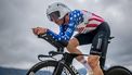 UAE Team Emirates' US rider Brandon McNulty cycles during the third stage of the Tour of Romandy UCI cycling World tour, a 15.5 km time trial starting and finishing in Oron, in Maracon, western Switzerland, on April 26, 2024. 
Fabrice COFFRINI / AFP