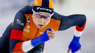 HEERENVEEN - Joy Beune (Nederland) in actie op de 1500 meter allround voor vrouwen op de slotdag van de ISU EK Allround en Sprint in Thialf. ANP KOEN VAN WEEL