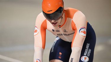 2023-08-09 21:28:35 Netherlands' Harrie Lavreysen reacts after the men's Elite Keirin final race at the Sir Chris Hoy Velodrome during the UCI Cycling World Championships in Glasgow, Scotland on August 9, 2023. 
Oli SCARFF / AFP