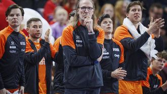 epa12838936 Netherlands' Head Coach Staffan Olsson during the Golden League match between Norway and the Netherlands at Royal Arena in Copenhagen, Denmark, 21 March 2026.  EPA/Liselotte Sabroe  DENMARK OUT