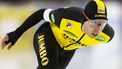 HEERENVEEN - Jorrit Bergsma in actie op de 10.000 meter tijdens de laatste dag van het NK afstanden in Thialf. ANP VINCENT JANNINK
