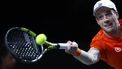 epaselect epa10990749 Dutch player Botic van de Zandschulp in action against Matteo Arnaldi of Italy during the Davis Cup quarter final between Italy and the Netherlands at Martin Carpena pavilion in Malaga, Spain, 23 November 2023.  EPA/Jorge Zapata