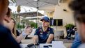 BAHREIN - Max Verstappen (Red Bull Racing) tijdens een mediasessie met de Nederlandse pers op het Bahrain International Circuit in het woestijngebied Sakhir voorafgaand aan de Grote Prijs van Bahrein. ANP REMKO DE WAAL