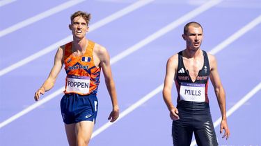 PARIJS - Mike Foppen in actie op de voorronde van de 5000 meter (mannen) tijdens de olympische atletiekwedstrijden. ANP IRIS VAN DEN BROEK