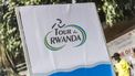 A general view of the logo of the Tour du Rwanda cycling race in Huye on February 20, 2024.  
Guillem Sartorio / AFP