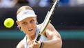 ROSMALEN - Suzan Lamens (NED) in actie tegen Naomi Osaka (JPN) op de vijfde dag van het Libema Open tennis toernooi in Rosmalen. ANP SANDER KONING
