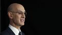 NBA commissioner Adam Silver delivers remarks during a press conference prior to the NBA basketball game between the Indiana Pacers and the San Antonio Spurs at the Accor Arena - Palais Omnisports de Paris-Bercy - in Paris on January 23, 2025. 
FRANCK FIFE / AFP