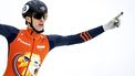 TILBURG - Jens van 't Wout (NED) in actie tijdens de finale van de 1000 meter, op de laatste dag van de Odido Cup World Tour. In het IJssportcentrum vindt de vijfde wereldbekerwedstrijd shorttrack van dit seizoen plaats. ANP SEM VAN DER WAL