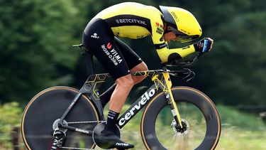Team Visma-Lease a Bike's French rider Christophe Laporte competes during stage two of the 