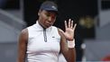 epa12905100 Venus Williams of USA gestures during her first round match against Kaitlin Quevedo of Spain at the Madrid Open tennis tournament in Madrid, Spain, 21 April 2026.  EPA/SERGIO PEREZ