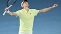 epa11854249 Jannik Sinner of Italy celebrates winning the Men's Singles final match against Alexander Zverev of Germany at the Australian Open Grand Slam tennis tournament in Melbourne, Australia, 26 January 2025.  EPA/JAMES ROSS  AUSTRALIA AND NEW ZEALAND OUT