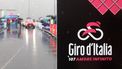 This photograph shows a Giro's placard at the start of the 16th stage of the 107th Giro d'Italia cycling race, 206km between Livigno and Santa Cristina Val Gardena on May 21, 2024. Due to bad weather condition, the route changes and the start will take place in Prati allo Stelvio.
Luca Bettini / AFP