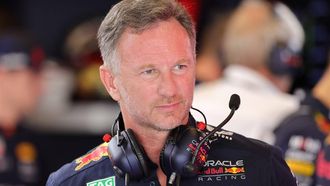 Red Bull Racing's British team principal Christian Horner looks on during the third practice session for the Abu Dhabi Formula One Grand Prix at the Yas Marina Circuit in the Emirati city on November 25, 2023. 
Giuseppe CACACE / AFP