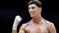 ROTTERDAM - Bokser Gradus Kraus tijdens zijn gevecht tegen de Engelsman Theo Brooks in het Topsportcentrum. De 24-jarige Nederlander is de headliner van het evenement Boxing Gladiators. IRIS VAN DEN BROEK / ANP