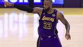 epa11684001 Los Angeles Lakers forward LeBron James gestures during the second half of an NBA game against the Phoenix Suns in Los Angeles, California, USA, 25 October 2024.  EPA/RYAN SUN SHUTTERSTOCK OUT
