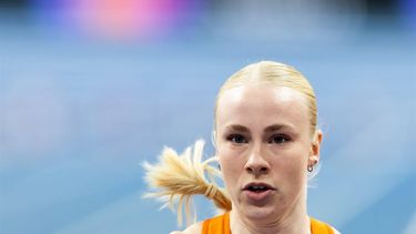 APELDOORN - Marije Hunenstijn tijdens de kwalificaties 60 meter op de meerkamp op de vierde dag van het EK Indoor atletiek in Omnisport Apeldoorn. ANP IRIS VAN DEN BROEK