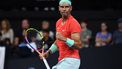 epa11053219 Rafael Nadal of Spain in action against Dominic Thiem of Austria during their match on Day 3 of the 2024 Brisbane International tennis tournament in Brisbane, Australia, 02 January 2024.  EPA/JONO SEARLE NO ARCHIVING, EDITORIAL USE ONLY  EDITORIAL USE ONLY  EDITORIAL USE ONLY