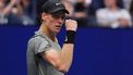 Britain's Jack Draper reacts during his men's semifinals match against Italy's Jannik Sinner on day twelve of the US Open tennis tournament at the USTA Billie Jean King National Tennis Center in New York City, on September 6, 2024. 
TIMOTHY A. CLARY / AFP