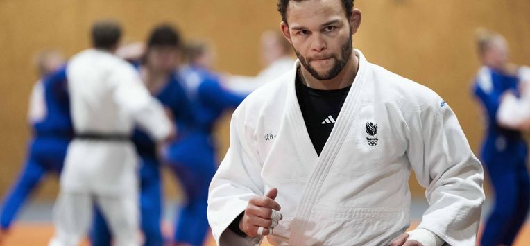 ARNHEM - Judoka Simeon Catharina tijdens een training op Papendal. De Nederlandse judokaselectie traint in aanloop naar het EK Judo in Tbilisi. FREEK VAN DEN BERGH / ANP