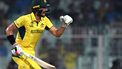 2023-11-16 17:42:36 Australia's Mitchell Starc celebrates their win at the end of the 2023 ICC Men's Cricket World Cup one-day international (ODI) second semi-final match against South Africa at the Eden Gardens in Kolkata on November 16, 2023.  
Arun SANKAR / AFP