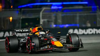 Red Bull Racing's Dutch driver Max Verstappen drives during the qualifying session ahead of the Abu Dhabi Formula One Grand Prix at the Yas Marina Circuit in Abu Dhabi on December 7, 2024. 
Giuseppe CACACE / AFP