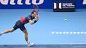 2023-11-15 18:51:02 epa10976807 Wesley Koolhof of the Netherlands in action during the Red Group doubles match between Neal Skupski of Great Britain and Wesley Koolhof of the Netherlands against Rajeev Ram of the USA and Joe Salisbury of Great Britain, at the Nitto ATP Finals tennis tournament in Turin, Italy, 15 November 2023.  EPA/Alessandro Di Marco