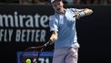 2023-01-21 15:43:47 epa10419626 Jenson Brooksby of the US in action during his men’s singles third round match against Tommy Paul of the US during the Australian Open tennis tournament in Melbourne, Australia 21 January 2023.  EPA/FAZRY ISMAIL NO ARCHIVING, EDITORIAL USE ONLY