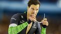 HEERENVEEN - Hein Otterspeer reageert na de 1000 meter op de laatste dag van het World Cup kwalificatietoernooi schaatsen in Thialf. ANP VINCENT JANNINK