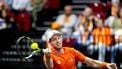 GRONINGEN - Botic van de Zandschulp op de eerste dag tijdens de tweede kwalificatieronde voor de Davis Cup Finals van Nederland tegen Argentinië in Martiniplaza. ANP SANDER KONING