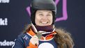 epa11981337 Third placed Michelle Dekker of the Netherlands poses on the podium for the Snowboard Alpine Parallel Slalom competition at the FIS Snowboard & Freestyle World Championships in St. Moritz, Switzerland, 22 March 2025.  EPA/GIAN EHRENZELLER