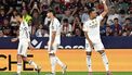 Real Madrid's French forward #10 Kylian Mbappe celebrates after scoring during the Spanish league football match between Levante UD and Real Madrid CF at the Ciutat de Valencia stadium in Valencia on September 23, 2025. 
Jose JORDAN / AFP