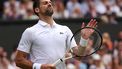 2023-07-10 15:56:27 epa10737925 Novak Djokovic of Serbia celebrates winning his Men's Singles 4th round match against Hubert Hurcacz of Poland at the Wimbledon Championships, Wimbledon, Britain, 10 July 2023.  EPA/NEIL HALL   EDITORIAL USE ONLY