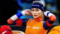 HEERENVEEN - Irene Schouten in actie op de team pursuit op de EK afstanden. ANP IRIS VAN DEN BROEK