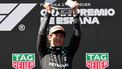 Mercedes' Italian driver Kimi Antonelli celebrates on the podium after the Spanish Formula One Grand Prix at the Madring circuit on September 13, 2026 in Madrid. 
Thomas COEX / AFP