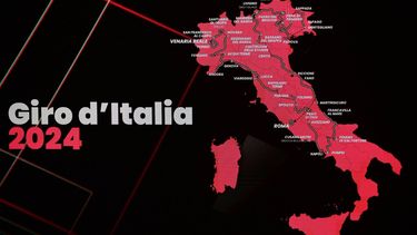 The 2024 race route is displayed on a screen during the presentation of the 2024 Giro d'Italia cycling race at the Teatro Sociale in Trento, northern Italy, on October 13, 2023. The 107th edition of the Giro d'Italia will run from May 4 to May 26, 2024.
MARCO BERTORELLO / AFP