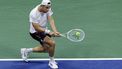 epa13203495 Tallon Griekspoor of the Netherlands in action against Ben Shelton of the USA during their Men's Singles round one tennis match during the US Open Tennis Championships at the USTA Billie Jean King National Tennis Center in Flushing Meadows, New York, USA, 31 August 2026.  EPA/BRIAN HIRSCHFELD