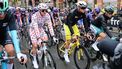 epa12221995 Slovenian rider Tadej Pogacar (L) of UAE Team Emirates and Dutch rider Mathieu Van Der Poel (R) of Alpecin - Deceuninck in action during the 3rd stage of the Tour de France cycling race over 178.3km from Valenciennes to Dunkerque, France, 07 July 2025.  EPA/CHRISTOPHE PETIT TESSON