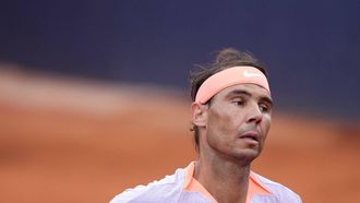 Spain's Rafael Nadal reacts during the ATP Barcelona Open 