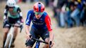 Belgian Thibau Nys competes in the men's elite race of the 'Duinencross' cyclocross cycling race, stage 5/8 in the X2O Badkamers Trophy, in Koksijde on January 4, 2024. 
JASPER JACOBS / Belga / AFP