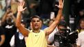 epa11156756 Carlos Alcaraz from Spain celebrates his victory against Camilo Ugo Carabelli of Argentina during their round of 16 tennis match of the IEB+ Argentina Open, in Buenos Aires, Argentina, 15 February 2024.  EPA/Luciano Gonzalez