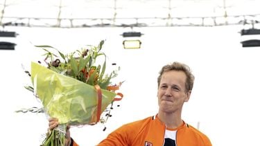 SCHEVENINGEN - Turner Epke Zonderland wordt na terugkeer uit Tokio als eregast ontvangen op het Olympic Festival. De meest succesvolle Nederlandse turner aller tijden turnde zijn laatste wedstrijd op de Olympische Spelen in Tokio. De 35-jarige Fries laat de WK in Japan schieten, nadat hij zich niet wist te plaatsen voor de finale op rekstok. ANP SANDER KONING