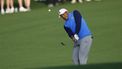 epa12022804 Jhonattan Vegas of Venezuela chips on the second green during the first round of the 2025 Masters Tournament at the Augusta National Golf Club in Augusta, Georgia, USA, 10 April 2025.  EPA/CJ GUNTHER