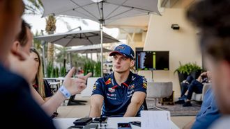BAHREIN - Max Verstappen (Red Bull Racing) tijdens een mediasessie met de Nederlandse pers op het Bahrain International Circuit in het woestijngebied Sakhir voorafgaand aan de Grote Prijs van Bahrein. ANP REMKO DE WAAL