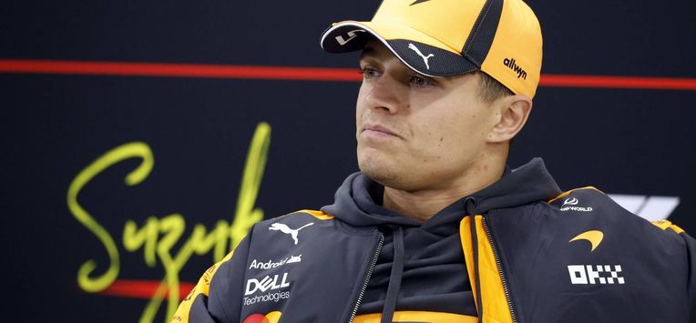 epa12850148 McLaren driver Lando Norris of Britain attends a press conference ahead of the Formula 1 Japanese Grand Prix at the Suzuka International Racing Course racetrack in Suzuka, Japan, 26 March 2026. The 2026 Formula 1 Japanese Grand Prix is held on 29 March.  EPA/FRANCK ROBICHON