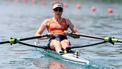 epa13068595 Femke van de Vliet of the Netherlands competes in the Lightweight Women's Single Sculls Final A on the second day of the 2026 World Rowing Cup at Rotsee in Lucerne, Switzerland, 27 June 2026.  EPA/PHILIPP SCHMIDLI