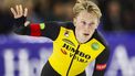 HEERENVEEN - Merijn Scheperkamp reageert na  de 500 meter tijdens de eerste dag van het NK Sprint schaatsen in het Thialf stadion in Heerenveen. ANP VINCENT JANNINK