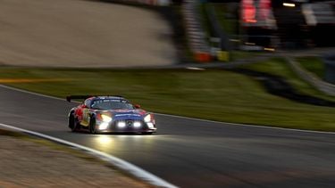 NÜRBURG - Lucas Auer (AUT) met zijn Mercedes AMG GT3 van Team Verstappen Racing tijdens de 24 uur van Nürburgring, op het Duitse circuit in de Eifel. Auer wisselt het stuur af met Max Verstappen, de Spanjaard Daniel Juncadella en de Andorrees Jules Gounon. SANDER KONING / ANP
